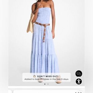 Michael Kors Light Blue Strapless Dress